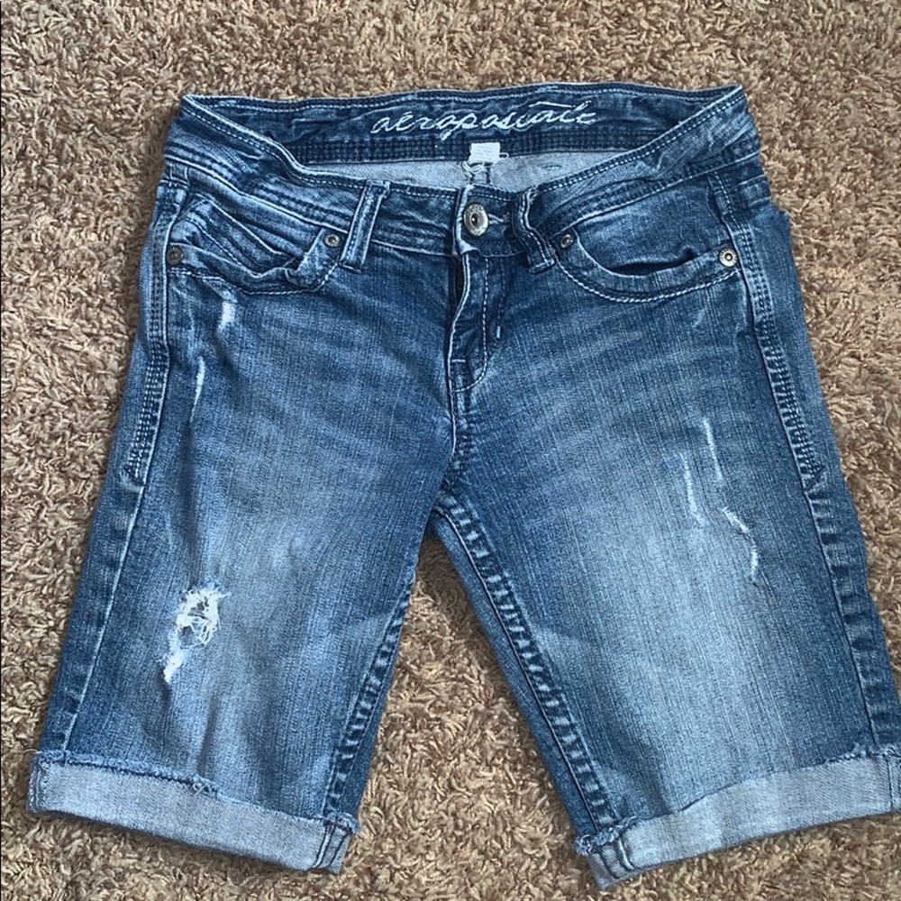 Aeropostale jean‎ shorts size 1/2 with stretch
